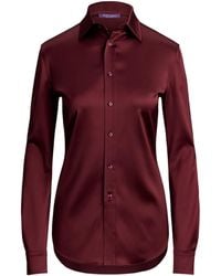 Ralph Lauren - Satin Cameron Ii Straight Shirt - Lyst