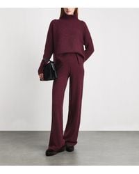 Allude - Wool-Cashmere Crystal-Embellished Trousers - Lyst