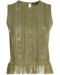 Maje - Beaded Fringed Tank Top - Lyst