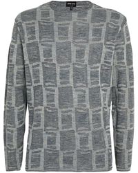 Giorgio Armani - Linen-wool Blend Sweater - Lyst