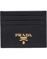 Prada - Saffiano Leather Card Holder - Lyst