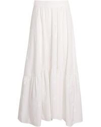 Maje - Sequin-Embroidered Maxi Skirt - Lyst