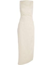 SIR. Belletto Printed Linen Midi Dress in Pink | Lyst
