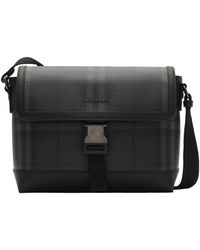 Burberry - Small City Check Clip Messenger Bag - Lyst