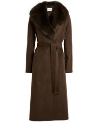 Yves Salomon - Wool-cashmere Fur-trim Coat - Lyst