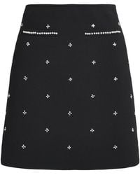 Sandro - Rhinestone-Embellished Mini Skirt - Lyst