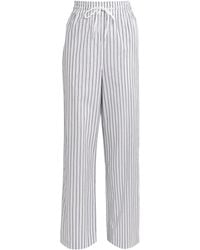 Sandro - Rhinestone Striped Wide-Leg Trousers - Lyst