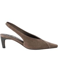 Brunello Cucinelli - Suede Monili Slingback Pumps 70 - Lyst