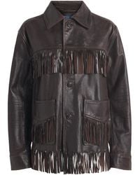 Polo Ralph Lauren - Fringed Leather Jacket - Lyst