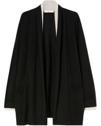 Marina Rinaldi - Wool-Silk Waterfall Cardigan - Lyst