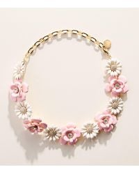 Carolina Herrera - Tone Floral Necklace - Lyst