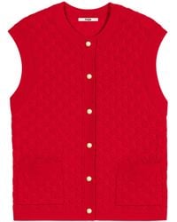 Maje - Wool-Cashmere Knitted Sweater Vest - Lyst