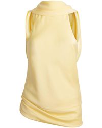 Jonathan Simkhai - Satin Samira Cape Blouse - Lyst