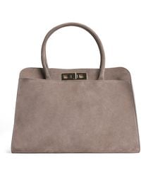 Fabiana Filippi - Large Suede Josephine Top-Handle Bag - Lyst