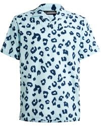 J.Lindeberg - Leopard Print Short-sleeve Shirt - Lyst