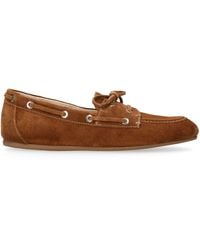 Stuart Weitzman - Suede Tinsley Moccasins - Lyst