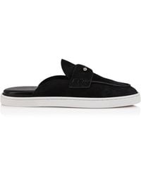 Christian Louboutin - Chanme Donna Flat Leather Mules - Lyst