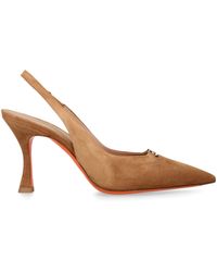 Santoni - Leather Sabine Slingback Pumps 85 - Lyst