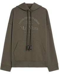 Max Mara - Cotton-Blend Embroidered Hoodie - Lyst