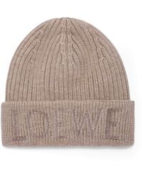 Loewe - Wool Logo Beanie - Lyst