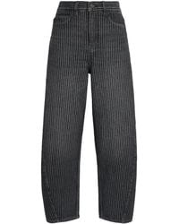ME+EM - Pinstripe Engineered Barrel Jeans - Lyst
