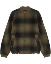 MAX&Co. - Virgin Wool Plaid Bomber Jacket - Lyst