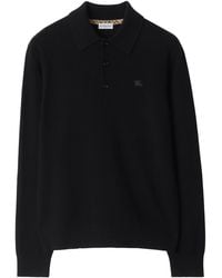 Burberry - Cashmere Ekd Polo Shirt - Lyst