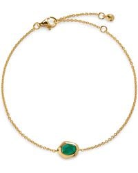 Monica Vinader - Vermeil And Onyx Odyssey Gemstone Chain Bracelet - Lyst