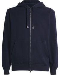 Brioni - Stretch-Cotton Zip-Up Hoodie - Lyst