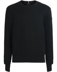 Moncler - Cotton Textured Knit Sweater - Lyst