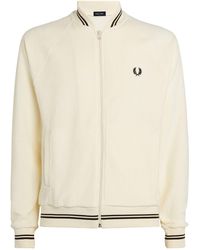 Fred Perry - Towelling Bomber Jacket - Lyst