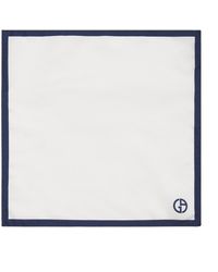 Giorgio Armani - Silk Ga Logo Pocket Square - Lyst