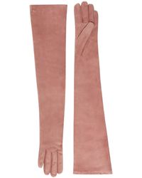Max Mara - Suede Long Gloves - Lyst