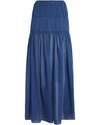 Moré Noir - Cotton-Silk Dani Maxi Skirt - Lyst