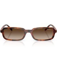 Vogue - Tortoiseshell Rectangular Sunglasses - Lyst
