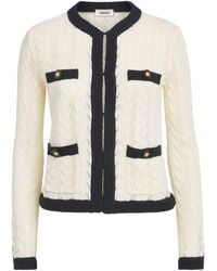 L'Agence - Pointelle Zephyra Cardigan - Lyst