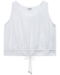 Loewe - X Paula's Ibiza Cotton-Blend Sleeveless Crop Top - Lyst