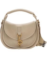 Burberry - Small Calf Leather B Clip Messenger Bag - Lyst