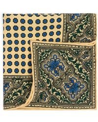 dunhill - Mulberry Silk Printed Pocket Square - Lyst