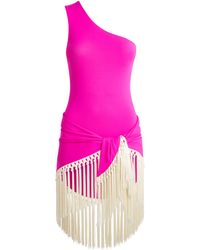 ‎Taller Marmo - Pareo-Detail Yacare Swimsuit - Lyst