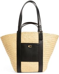 COACH - Straw-leather Basket Bag - Lyst