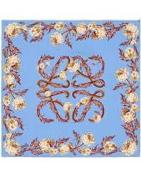 Loewe - X Paula's Ibiza Silk Anagram Scarf - Lyst