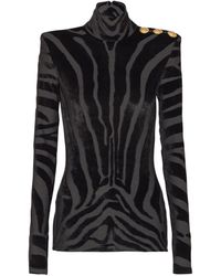 Balmain - Zebra Print Top - Lyst