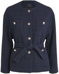 Maje - Tweed Button-Trim Jacket - Lyst