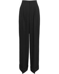 Chloé - Wool Pleated Wide-Leg Trousers - Lyst