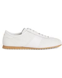 Sandro - Leather And Suede Low-Top Sneakers - Lyst
