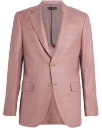 Brioni - Wool-Silk-Linen Check Blazer - Lyst