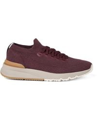 Brunello Cucinelli - Knit Sneakers - Lyst