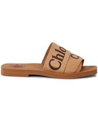 Chloé - Woody Logo Slides - Lyst