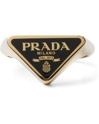 Prada - Enamel Triangle Ring - Lyst